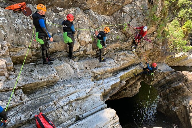 Discover Canyoning at Bruar Falls - Watching from the footpath