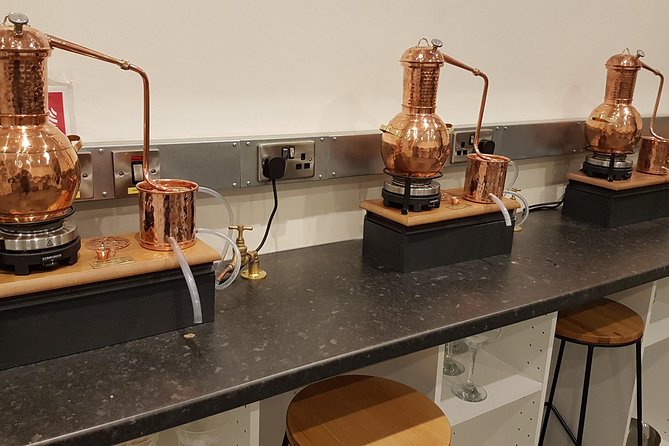 Distill a bottle of Gin on mini copper stills - Three samples before you choose a recipe