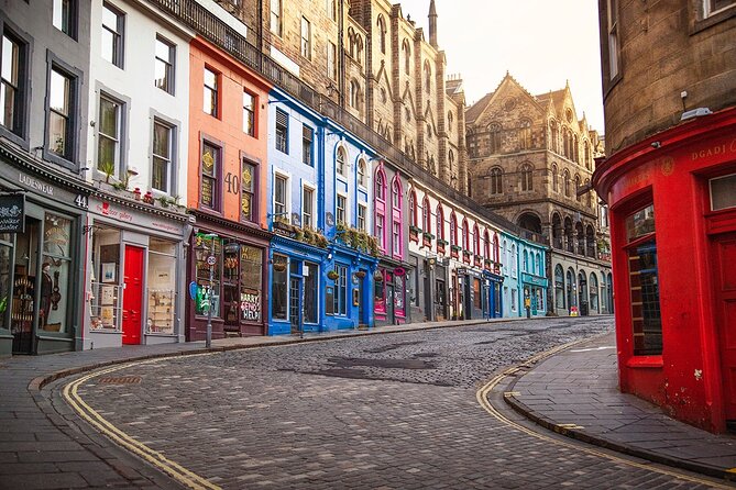 Edinburgh Full Day Walking Tour with Castle Included -Small Group - Grassmarket and colorful Victoria Street