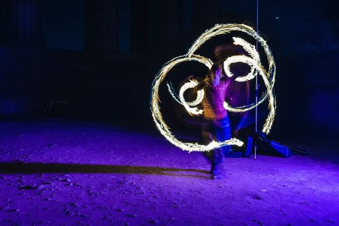 Fire Dancing with Iga - Learning simple tricks with different fire tools