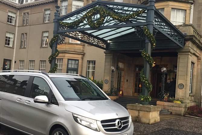 Glasgow Airport (GLA) to St Andrews Luxury Transfer - Leaving Glasgow Airport in a private Mercedes
