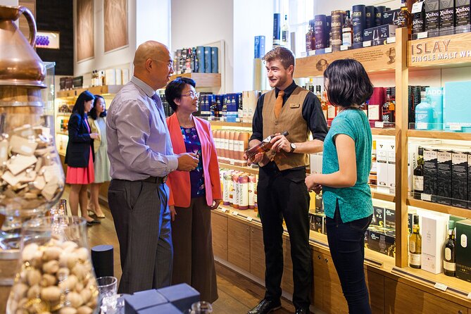 The Scotch Whisky Experience Guided Whisky Tour - An Introduction to Whisky - A crystal tasting glass and the shop afterward
